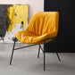 Modern Indoor-Outdoor Metal Chair Home Armless Upholstered Slipper Chair Yellow 1 Piece Clearhalo ' kitchen&dining_furn' 'Dining Chairs' 'Dining Tables & Seating' 'dining_chair' 'furn' 'furn_dining_chair' 'Furniture' 'furniture_dining_chair' 'Kitchen & Dining Furniture' 'kitchen' 3944389