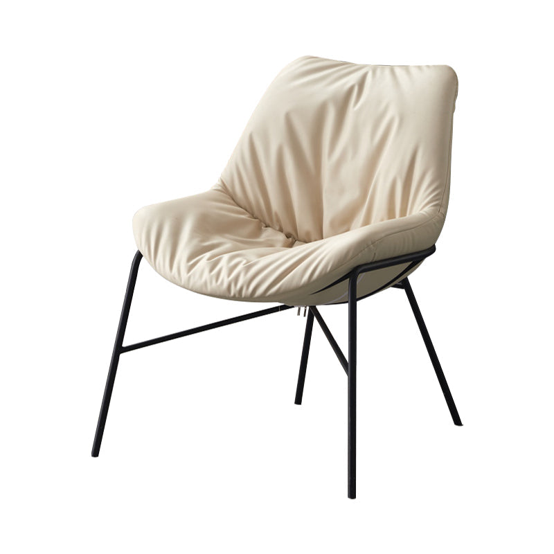 Modern Indoor-Outdoor Metal Chair Home Armless Upholstered Slipper Chair Clearhalo ' kitchen&dining_furn' 'Dining Chairs' 'Dining Tables & Seating' 'dining_chair' 'furn' 'furn_dining_chair' 'Furniture' 'furniture_dining_chair' 'Kitchen & Dining Furniture' 'kitchen' 3944391