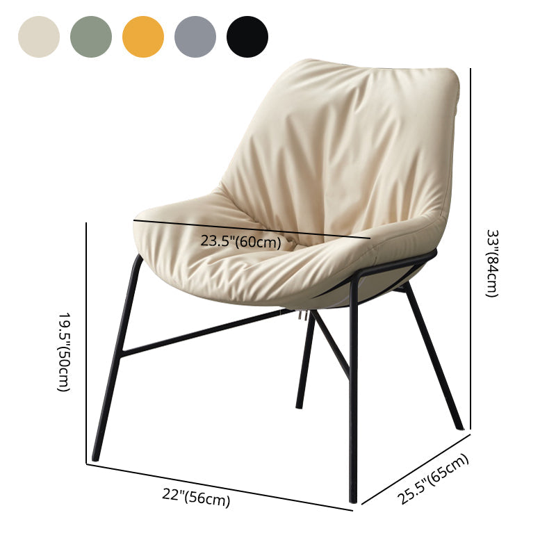 Modern Indoor-Outdoor Metal Chair Home Armless Upholstered Slipper Chair Clearhalo ' kitchen&dining_furn' 'Dining Chairs' 'Dining Tables & Seating' 'dining_chair' 'furn' 'furn_dining_chair' 'Furniture' 'furniture_dining_chair' 'Kitchen & Dining Furniture' 'kitchen' 3944403