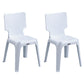 Plastic Scandinavian Night Market Side Chair Solid Back Light Color Dining Chair Grey 2 Piece Set Clearhalo ' kitchen&dining_furn' 'Dining Chairs' 'Dining Tables & Seating' 'dining_chair' 'furn' 'furn_dining_chair' 'Furniture' 'furniture_dining_chair' 'Kitchen & Dining Furniture' 'kitchen' 3944409