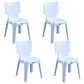 Plastic Scandinavian Night Market Side Chair Solid Back Light Color Dining Chair Blue 4 Piece Set Clearhalo ' kitchen&dining_furn' 'Dining Chairs' 'Dining Tables & Seating' 'dining_chair' 'furn' 'furn_dining_chair' 'Furniture' 'furniture_dining_chair' 'Kitchen & Dining Furniture' 'kitchen' 3944410