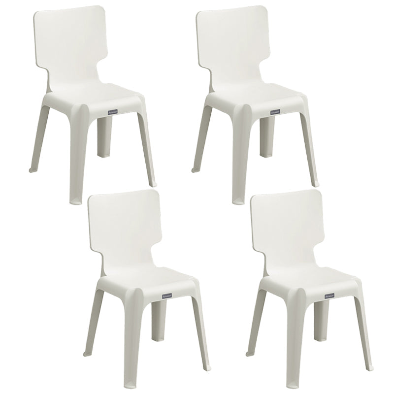 Plastic Scandinavian Night Market Side Chair Solid Back Light Color Dining Chair Khaki 4 Piece Set Clearhalo ' kitchen&dining_furn' 'Dining Chairs' 'Dining Tables & Seating' 'dining_chair' 'furn' 'furn_dining_chair' 'Furniture' 'furniture_dining_chair' 'Kitchen & Dining Furniture' 'kitchen' 3944425