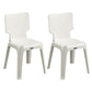 Plastic Scandinavian Night Market Side Chair Solid Back Light Color Dining Chair Khaki 2 Piece Set Clearhalo ' kitchen&dining_furn' 'Dining Chairs' 'Dining Tables & Seating' 'dining_chair' 'furn' 'furn_dining_chair' 'Furniture' 'furniture_dining_chair' 'Kitchen & Dining Furniture' 'kitchen' 3944427