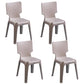 Plastic Scandinavian Night Market Side Chair Solid Back Light Color Dining Chair Coffee 4 Piece Set Clearhalo ' kitchen&dining_furn' 'Dining Chairs' 'Dining Tables & Seating' 'dining_chair' 'furn' 'furn_dining_chair' 'Furniture' 'furniture_dining_chair' 'Kitchen & Dining Furniture' 'kitchen' 3944428