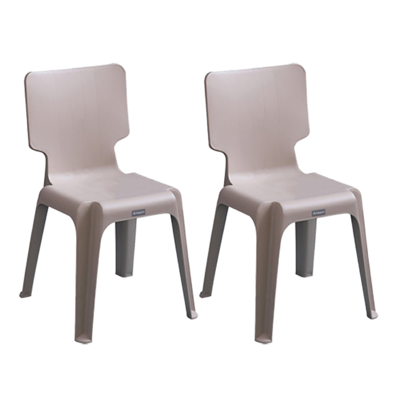 Plastic Scandinavian Night Market Side Chair Solid Back Light Color Dining Chair Coffee 2 Piece Set Clearhalo ' kitchen&dining_furn' 'Dining Chairs' 'Dining Tables & Seating' 'dining_chair' 'furn' 'furn_dining_chair' 'Furniture' 'furniture_dining_chair' 'Kitchen & Dining Furniture' 'kitchen' 3944430