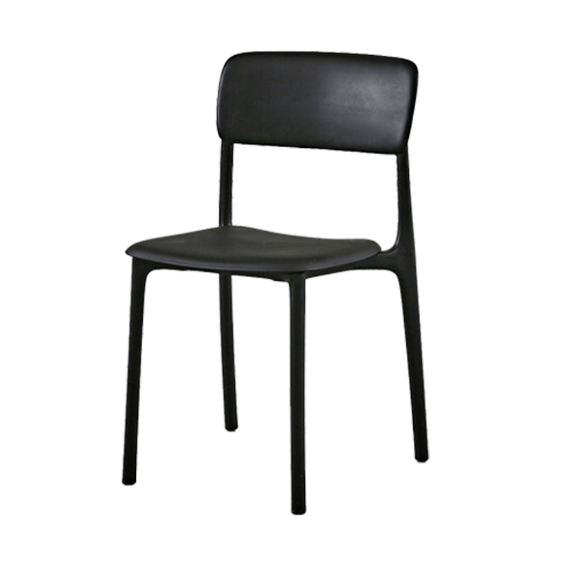 Plastic Scandinavian Restaurant Side Chair Matte Finish Open Dining Chair Black Plastic 1 Piece Clearhalo ' kitchen&dining_furn' 'Dining Chairs' 'Dining Tables & Seating' 'dining_chair' 'furn' 'furn_dining_chair' 'Furniture' 'furniture_dining_chair' 'Kitchen & Dining Furniture' 'kitchen' 3944434
