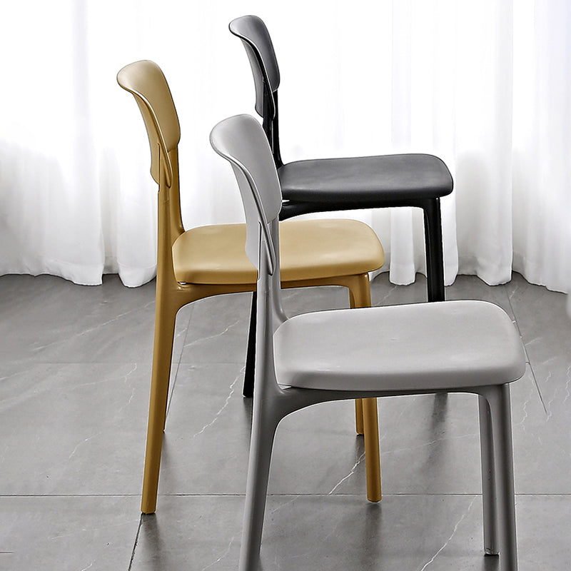Plastic Scandinavian Restaurant Side Chair Matte Finish Open Dining Chair Clearhalo ' kitchen&dining_furn' 'Dining Chairs' 'Dining Tables & Seating' 'dining_chair' 'furn' 'furn_dining_chair' 'Furniture' 'furniture_dining_chair' 'Kitchen & Dining Furniture' 'kitchen' 3944435