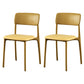 Plastic Scandinavian Restaurant Side Chair Matte Finish Open Dining Chair Yellow Leather 2 Piece Set Clearhalo ' kitchen&dining_furn' 'Dining Chairs' 'Dining Tables & Seating' 'dining_chair' 'furn' 'furn_dining_chair' 'Furniture' 'furniture_dining_chair' 'Kitchen & Dining Furniture' 'kitchen' 3944443