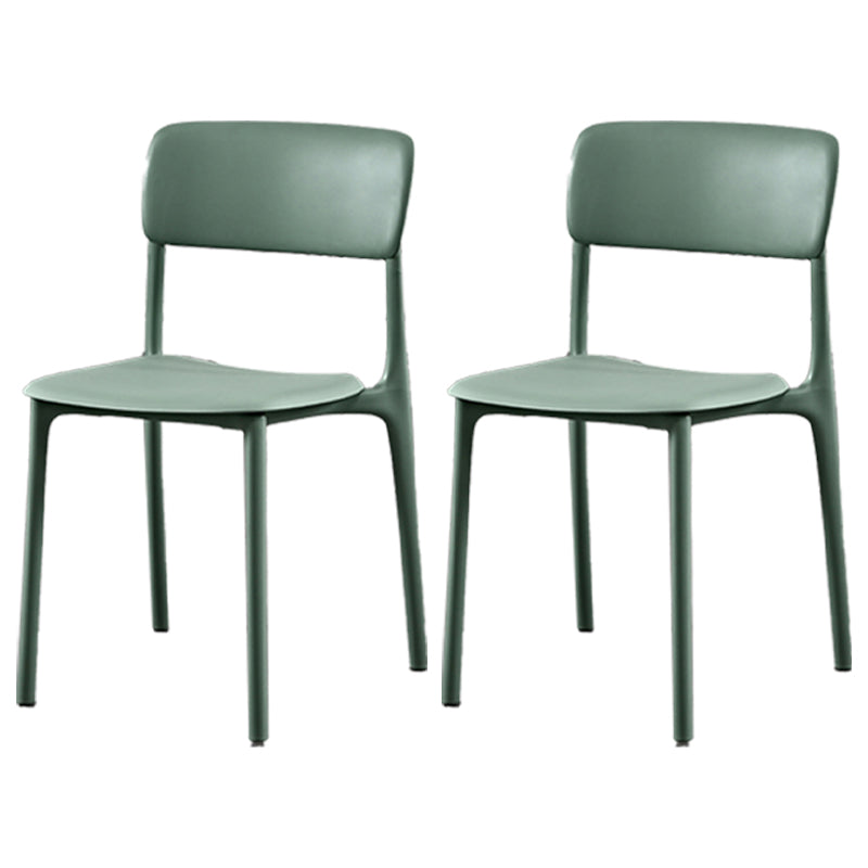 Plastic Scandinavian Restaurant Side Chair Matte Finish Open Dining Chair Green Plastic 2 Piece Set Clearhalo ' kitchen&dining_furn' 'Dining Chairs' 'Dining Tables & Seating' 'dining_chair' 'furn' 'furn_dining_chair' 'Furniture' 'furniture_dining_chair' 'Kitchen & Dining Furniture' 'kitchen' 3944449