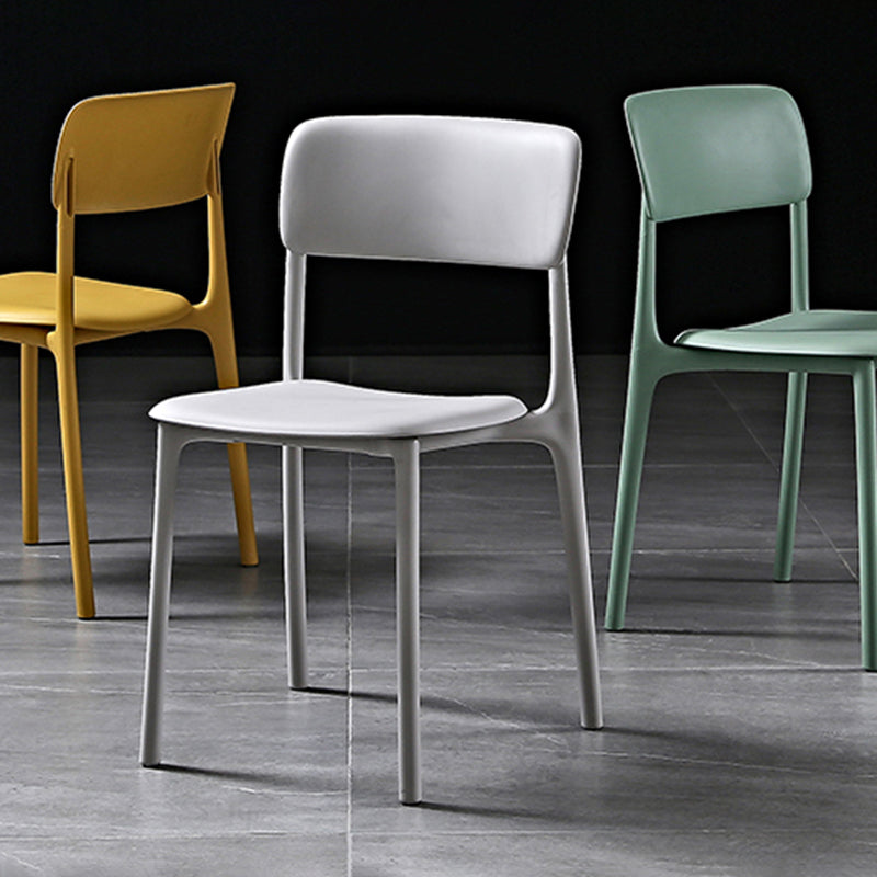 Plastic Scandinavian Restaurant Side Chair Matte Finish Open Dining Chair Clearhalo ' kitchen&dining_furn' 'Dining Chairs' 'Dining Tables & Seating' 'dining_chair' 'furn' 'furn_dining_chair' 'Furniture' 'furniture_dining_chair' 'Kitchen & Dining Furniture' 'kitchen' 3944450