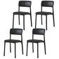 Plastic Scandinavian Restaurant Side Chair Matte Finish Open Dining Chair Black Leather 4 Piece Set Clearhalo ' kitchen&dining_furn' 'Dining Chairs' 'Dining Tables & Seating' 'dining_chair' 'furn' 'furn_dining_chair' 'Furniture' 'furniture_dining_chair' 'Kitchen & Dining Furniture' 'kitchen' 3944451