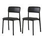 Plastic Scandinavian Restaurant Side Chair Matte Finish Open Dining Chair Black Leather 2 Piece Set Clearhalo ' kitchen&dining_furn' 'Dining Chairs' 'Dining Tables & Seating' 'dining_chair' 'furn' 'furn_dining_chair' 'Furniture' 'furniture_dining_chair' 'Kitchen & Dining Furniture' 'kitchen' 3944454