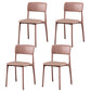 Plastic Scandinavian Restaurant Side Chair Matte Finish Open Dining Chair Pink Leather 4 Piece Set Clearhalo ' kitchen&dining_furn' 'Dining Chairs' 'Dining Tables & Seating' 'dining_chair' 'furn' 'furn_dining_chair' 'Furniture' 'furniture_dining_chair' 'Kitchen & Dining Furniture' 'kitchen' 3944455