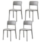 Plastic Scandinavian Restaurant Side Chair Matte Finish Open Dining Chair Grey Plastic 4 Piece Set Clearhalo ' kitchen&dining_furn' 'Dining Chairs' 'Dining Tables & Seating' 'dining_chair' 'furn' 'furn_dining_chair' 'Furniture' 'furniture_dining_chair' 'Kitchen & Dining Furniture' 'kitchen' 3944458
