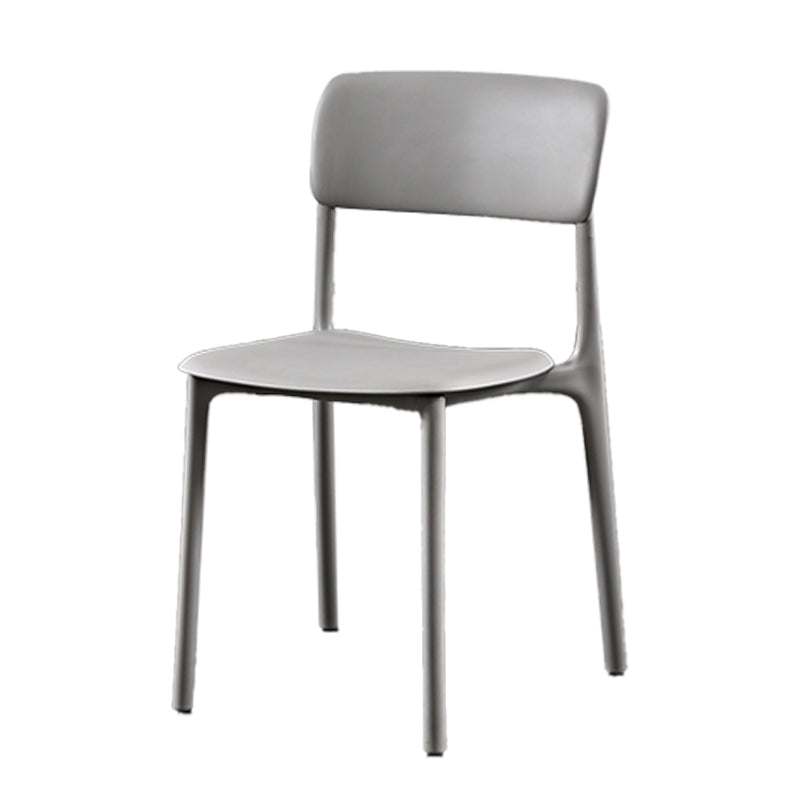 Plastic Scandinavian Restaurant Side Chair Matte Finish Open Dining Chair Grey Plastic 1 Piece Clearhalo ' kitchen&dining_furn' 'Dining Chairs' 'Dining Tables & Seating' 'dining_chair' 'furn' 'furn_dining_chair' 'Furniture' 'furniture_dining_chair' 'Kitchen & Dining Furniture' 'kitchen' 3944459