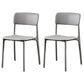 Plastic Scandinavian Restaurant Side Chair Matte Finish Open Dining Chair Grey Plastic 2 Piece Set Clearhalo ' kitchen&dining_furn' 'Dining Chairs' 'Dining Tables & Seating' 'dining_chair' 'furn' 'furn_dining_chair' 'Furniture' 'furniture_dining_chair' 'Kitchen & Dining Furniture' 'kitchen' 3944460