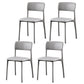 Plastic Scandinavian Restaurant Side Chair Matte Finish Open Dining Chair Grey Leather 4 Piece Set Clearhalo ' kitchen&dining_furn' 'Dining Chairs' 'Dining Tables & Seating' 'dining_chair' 'furn' 'furn_dining_chair' 'Furniture' 'furniture_dining_chair' 'Kitchen & Dining Furniture' 'kitchen' 3944461