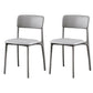 Plastic Scandinavian Restaurant Side Chair Matte Finish Open Dining Chair Grey Leather 2 Piece Set Clearhalo ' kitchen&dining_furn' 'Dining Chairs' 'Dining Tables & Seating' 'dining_chair' 'furn' 'furn_dining_chair' 'Furniture' 'furniture_dining_chair' 'Kitchen & Dining Furniture' 'kitchen' 3944463