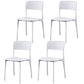Plastic Scandinavian Restaurant Side Chair Matte Finish Open Dining Chair White Plastic 4 Piece Set Clearhalo ' kitchen&dining_furn' 'Dining Chairs' 'Dining Tables & Seating' 'dining_chair' 'furn' 'furn_dining_chair' 'Furniture' 'furniture_dining_chair' 'Kitchen & Dining Furniture' 'kitchen' 3944464
