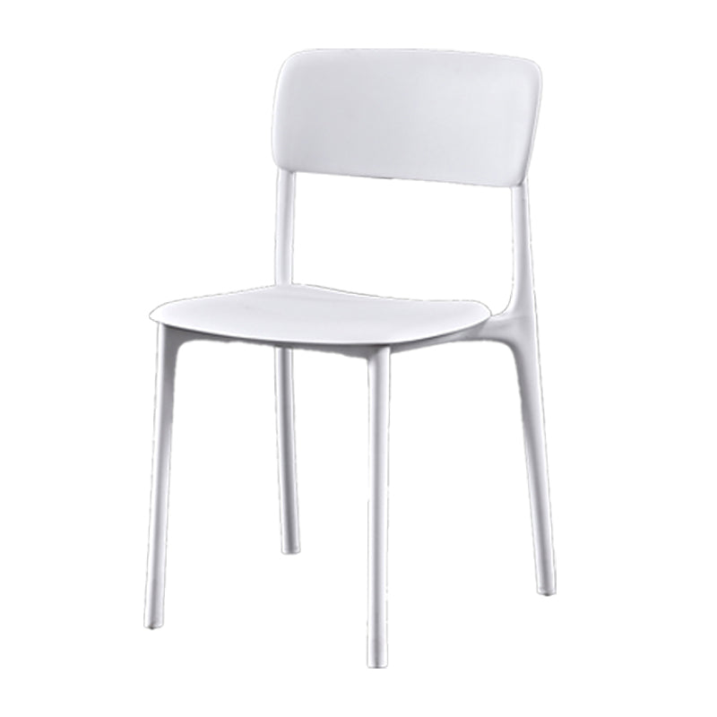 Plastic Scandinavian Restaurant Side Chair Matte Finish Open Dining Chair White Plastic 1 Piece Clearhalo ' kitchen&dining_furn' 'Dining Chairs' 'Dining Tables & Seating' 'dining_chair' 'furn' 'furn_dining_chair' 'Furniture' 'furniture_dining_chair' 'Kitchen & Dining Furniture' 'kitchen' 3944465