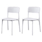 Plastic Scandinavian Restaurant Side Chair Matte Finish Open Dining Chair White Plastic 2 Piece Set Clearhalo ' kitchen&dining_furn' 'Dining Chairs' 'Dining Tables & Seating' 'dining_chair' 'furn' 'furn_dining_chair' 'Furniture' 'furniture_dining_chair' 'Kitchen & Dining Furniture' 'kitchen' 3944466