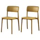 Plastic Scandinavian Restaurant Side Chair Matte Finish Open Dining Chair Yellow Plastic 2 Piece Set Clearhalo ' kitchen&dining_furn' 'Dining Chairs' 'Dining Tables & Seating' 'dining_chair' 'furn' 'furn_dining_chair' 'Furniture' 'furniture_dining_chair' 'Kitchen & Dining Furniture' 'kitchen' 3944469