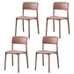 Plastic Scandinavian Restaurant Side Chair Matte Finish Open Dining Chair Pink Plastic 4 Piece Set Clearhalo ' kitchen&dining_furn' 'Dining Chairs' 'Dining Tables & Seating' 'dining_chair' 'furn' 'furn_dining_chair' 'Furniture' 'furniture_dining_chair' 'Kitchen & Dining Furniture' 'kitchen' 3944473