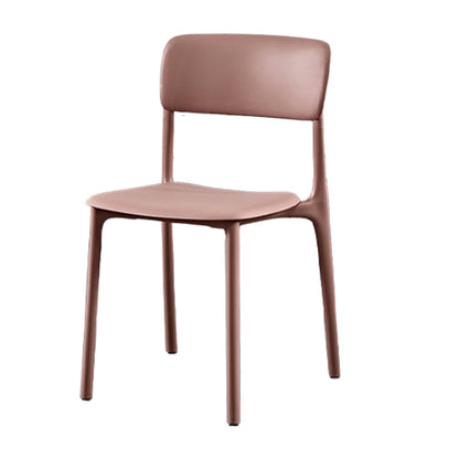 Plastic Scandinavian Restaurant Side Chair Matte Finish Open Dining Chair Pink Plastic 1 Piece Clearhalo ' kitchen&dining_furn' 'Dining Chairs' 'Dining Tables & Seating' 'dining_chair' 'furn' 'furn_dining_chair' 'Furniture' 'furniture_dining_chair' 'Kitchen & Dining Furniture' 'kitchen' 3944474