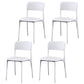 Plastic Scandinavian Restaurant Side Chair Matte Finish Open Dining Chair White Leather 4 Piece Set Clearhalo ' kitchen&dining_furn' 'Dining Chairs' 'Dining Tables & Seating' 'dining_chair' 'furn' 'furn_dining_chair' 'Furniture' 'furniture_dining_chair' 'Kitchen & Dining Furniture' 'kitchen' 3944476