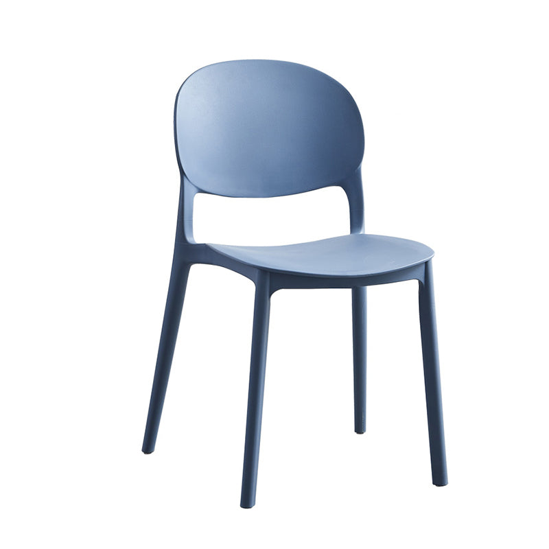 Matte Finish Plastic Dining Side Chair Open Back Stackable Dining Chair Clearhalo ' kitchen&dining_furn' 'Dining Chairs' 'Dining Tables & Seating' 'dining_chair' 'furn' 'furn_dining_chair' 'Furniture' 'furniture_dining_chair' 'Kitchen & Dining Furniture' 'kitchen' 3944488