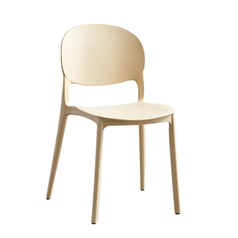 Matte Finish Plastic Dining Side Chair Open Back Stackable Dining Chair Camel 1 Piece Clearhalo ' kitchen&dining_furn' 'Dining Chairs' 'Dining Tables & Seating' 'dining_chair' 'furn' 'furn_dining_chair' 'Furniture' 'furniture_dining_chair' 'Kitchen & Dining Furniture' 'kitchen' 3944489