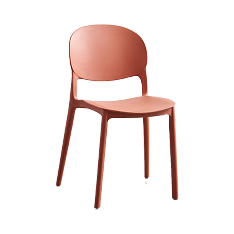 Matte Finish Plastic Dining Side Chair Open Back Stackable Dining Chair Red 1 Piece Clearhalo ' kitchen&dining_furn' 'Dining Chairs' 'Dining Tables & Seating' 'dining_chair' 'furn' 'furn_dining_chair' 'Furniture' 'furniture_dining_chair' 'Kitchen & Dining Furniture' 'kitchen' 3944495