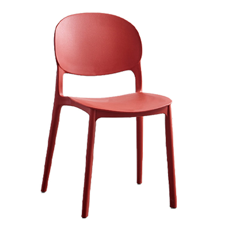 Matte Finish Plastic Dining Side Chair Open Back Stackable Dining Chair Burgundy 1 Piece Clearhalo ' kitchen&dining_furn' 'Dining Chairs' 'Dining Tables & Seating' 'dining_chair' 'furn' 'furn_dining_chair' 'Furniture' 'furniture_dining_chair' 'Kitchen & Dining Furniture' 'kitchen' 3944500