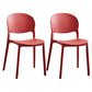 Matte Finish Plastic Dining Side Chair Open Back Stackable Dining Chair Burgundy 2 Piece Set Clearhalo ' kitchen&dining_furn' 'Dining Chairs' 'Dining Tables & Seating' 'dining_chair' 'furn' 'furn_dining_chair' 'Furniture' 'furniture_dining_chair' 'Kitchen & Dining Furniture' 'kitchen' 3944502