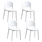 Matte Finish Plastic Dining Side Chair Open Back Stackable Dining Chair White 4 Piece Set Clearhalo ' kitchen&dining_furn' 'Dining Chairs' 'Dining Tables & Seating' 'dining_chair' 'furn' 'furn_dining_chair' 'Furniture' 'furniture_dining_chair' 'Kitchen & Dining Furniture' 'kitchen' 3944503