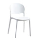 Matte Finish Plastic Dining Side Chair Open Back Stackable Dining Chair White 1 Piece Clearhalo ' kitchen&dining_furn' 'Dining Chairs' 'Dining Tables & Seating' 'dining_chair' 'furn' 'furn_dining_chair' 'Furniture' 'furniture_dining_chair' 'Kitchen & Dining Furniture' 'kitchen' 3944504