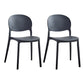 Matte Finish Plastic Dining Side Chair Open Back Stackable Dining Chair Black 2 Piece Set Clearhalo ' kitchen&dining_furn' 'Dining Chairs' 'Dining Tables & Seating' 'dining_chair' 'furn' 'furn_dining_chair' 'Furniture' 'furniture_dining_chair' 'Kitchen & Dining Furniture' 'kitchen' 3944508