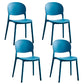 Matte Finish Plastic Dining Side Chair Open Back Stackable Dining Chair Peacock Blue 4 Piece Set Clearhalo ' kitchen&dining_furn' 'Dining Chairs' 'Dining Tables & Seating' 'dining_chair' 'furn' 'furn_dining_chair' 'Furniture' 'furniture_dining_chair' 'Kitchen & Dining Furniture' 'kitchen' 3944509