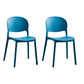 Matte Finish Plastic Dining Side Chair Open Back Stackable Dining Chair Peacock Blue 2 Piece Set Clearhalo ' kitchen&dining_furn' 'Dining Chairs' 'Dining Tables & Seating' 'dining_chair' 'furn' 'furn_dining_chair' 'Furniture' 'furniture_dining_chair' 'Kitchen & Dining Furniture' 'kitchen' 3944511