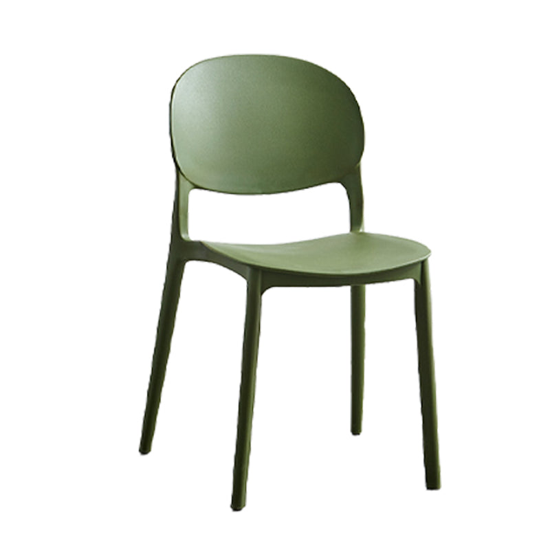 Matte Finish Plastic Dining Side Chair Open Back Stackable Dining Chair Blackish Green 1 Piece Clearhalo ' kitchen&dining_furn' 'Dining Chairs' 'Dining Tables & Seating' 'dining_chair' 'furn' 'furn_dining_chair' 'Furniture' 'furniture_dining_chair' 'Kitchen & Dining Furniture' 'kitchen' 3944513