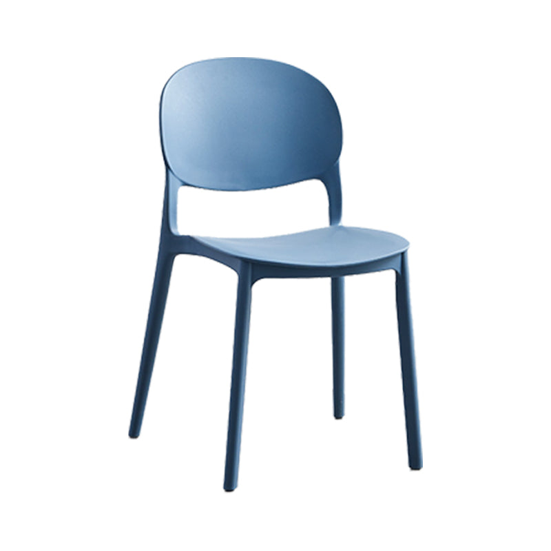 Matte Finish Plastic Dining Side Chair Open Back Stackable Dining Chair Airy Blue 1 Piece Clearhalo ' kitchen&dining_furn' 'Dining Chairs' 'Dining Tables & Seating' 'dining_chair' 'furn' 'furn_dining_chair' 'Furniture' 'furniture_dining_chair' 'Kitchen & Dining Furniture' 'kitchen' 3944516