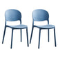 Matte Finish Plastic Dining Side Chair Open Back Stackable Dining Chair Airy Blue 2 Piece Set Clearhalo ' kitchen&dining_furn' 'Dining Chairs' 'Dining Tables & Seating' 'dining_chair' 'furn' 'furn_dining_chair' 'Furniture' 'furniture_dining_chair' 'Kitchen & Dining Furniture' 'kitchen' 3944517