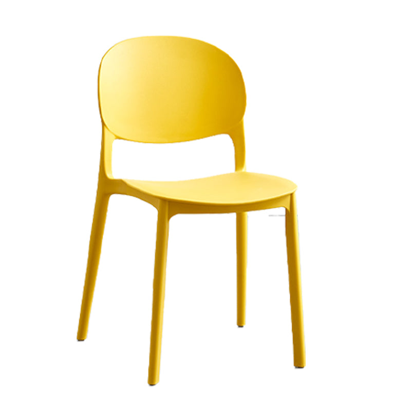 Matte Finish Plastic Dining Side Chair Open Back Stackable Dining Chair Yellow 1 Piece Clearhalo ' kitchen&dining_furn' 'Dining Chairs' 'Dining Tables & Seating' 'dining_chair' 'furn' 'furn_dining_chair' 'Furniture' 'furniture_dining_chair' 'Kitchen & Dining Furniture' 'kitchen' 3944519