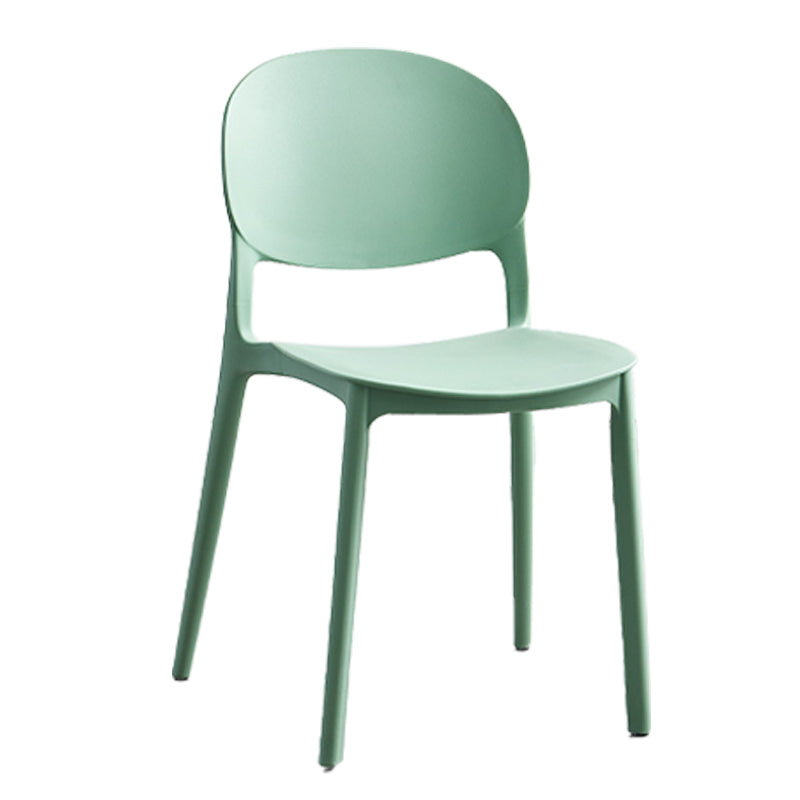 Matte Finish Plastic Dining Side Chair Open Back Stackable Dining Chair Green 1 Piece Clearhalo ' kitchen&dining_furn' 'Dining Chairs' 'Dining Tables & Seating' 'dining_chair' 'furn' 'furn_dining_chair' 'Furniture' 'furniture_dining_chair' 'Kitchen & Dining Furniture' 'kitchen' 3944522
