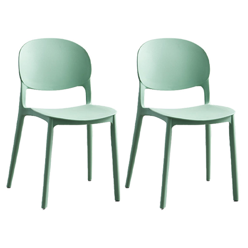 Matte Finish Plastic Dining Side Chair Open Back Stackable Dining Chair Green 2 Piece Set Clearhalo ' kitchen&dining_furn' 'Dining Chairs' 'Dining Tables & Seating' 'dining_chair' 'furn' 'furn_dining_chair' 'Furniture' 'furniture_dining_chair' 'Kitchen & Dining Furniture' 'kitchen' 3944523