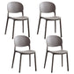 Matte Finish Plastic Dining Side Chair Open Back Stackable Dining Chair Grey 4 Piece Set Clearhalo ' kitchen&dining_furn' 'Dining Chairs' 'Dining Tables & Seating' 'dining_chair' 'furn' 'furn_dining_chair' 'Furniture' 'furniture_dining_chair' 'Kitchen & Dining Furniture' 'kitchen' 3944524