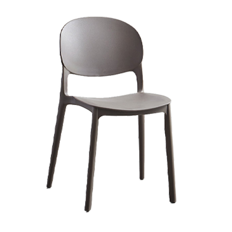 Matte Finish Plastic Dining Side Chair Open Back Stackable Dining Chair Grey 1 Piece Clearhalo ' kitchen&dining_furn' 'Dining Chairs' 'Dining Tables & Seating' 'dining_chair' 'furn' 'furn_dining_chair' 'Furniture' 'furniture_dining_chair' 'Kitchen & Dining Furniture' 'kitchen' 3944525