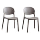 Matte Finish Plastic Dining Side Chair Open Back Stackable Dining Chair Grey 2 Piece Set Clearhalo ' kitchen&dining_furn' 'Dining Chairs' 'Dining Tables & Seating' 'dining_chair' 'furn' 'furn_dining_chair' 'Furniture' 'furniture_dining_chair' 'Kitchen & Dining Furniture' 'kitchen' 3944526