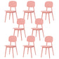Matte Finish Plastic Dining Side Chair Stackable Open Back Dining Chair Pink 8 Piece Set Clearhalo ' kitchen&dining_furn' 'Dining Chairs' 'Dining Tables & Seating' 'dining_chair' 'furn' 'furn_dining_chair' 'Furniture' 'furniture_dining_chair' 'Kitchen & Dining Furniture' 'kitchen' 3944530