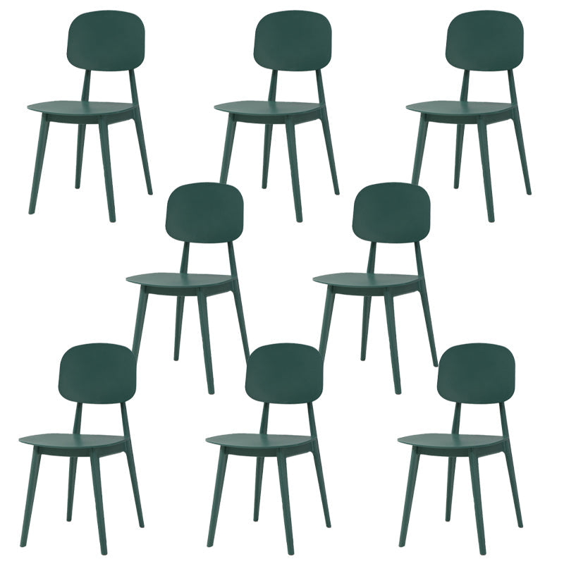 Matte Finish Plastic Dining Side Chair Stackable Open Back Dining Chair Green 8 Piece Set Clearhalo ' kitchen&dining_furn' 'Dining Chairs' 'Dining Tables & Seating' 'dining_chair' 'furn' 'furn_dining_chair' 'Furniture' 'furniture_dining_chair' 'Kitchen & Dining Furniture' 'kitchen' 3944534